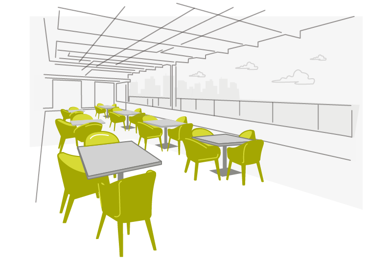 Lower Pool Deck Terrace